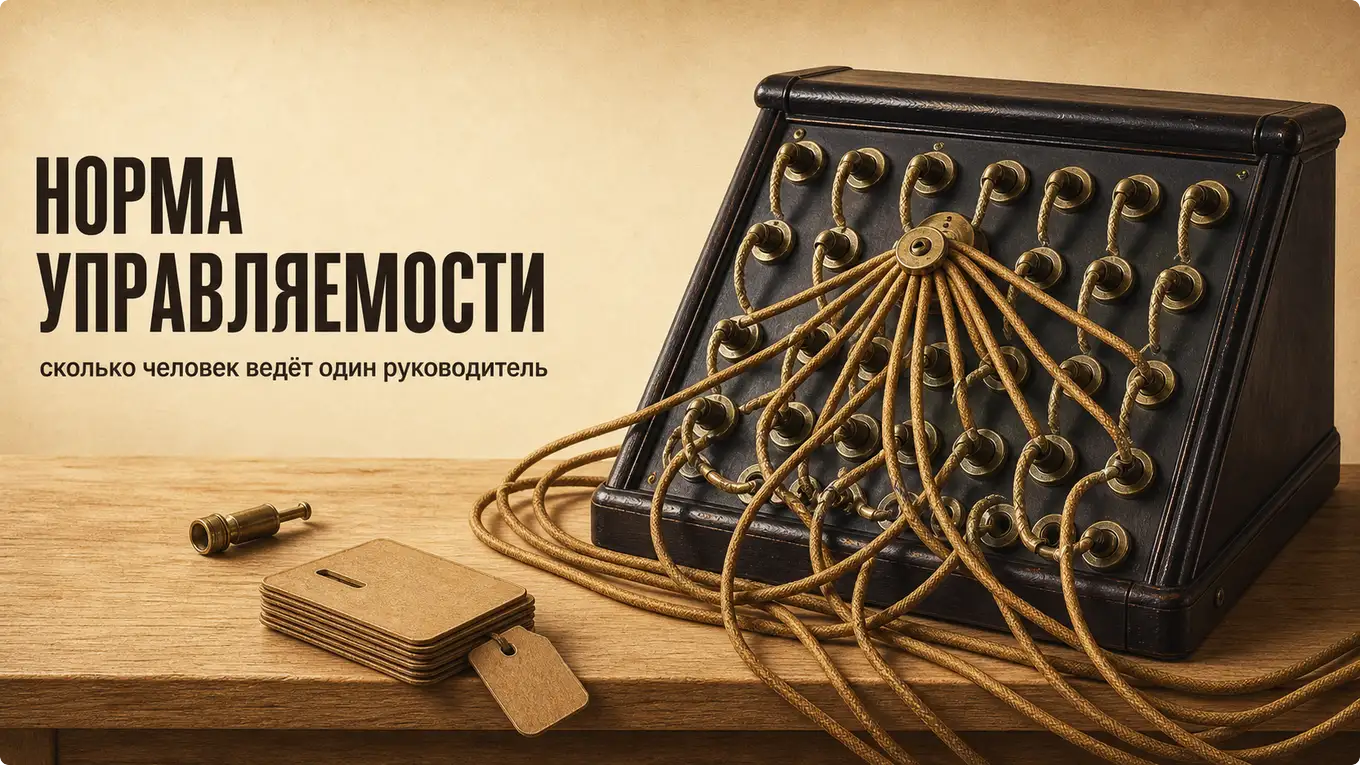 Старый телефонный коммутатор с латунными гнёздами, из которых расходится веер переплетённых шнуров