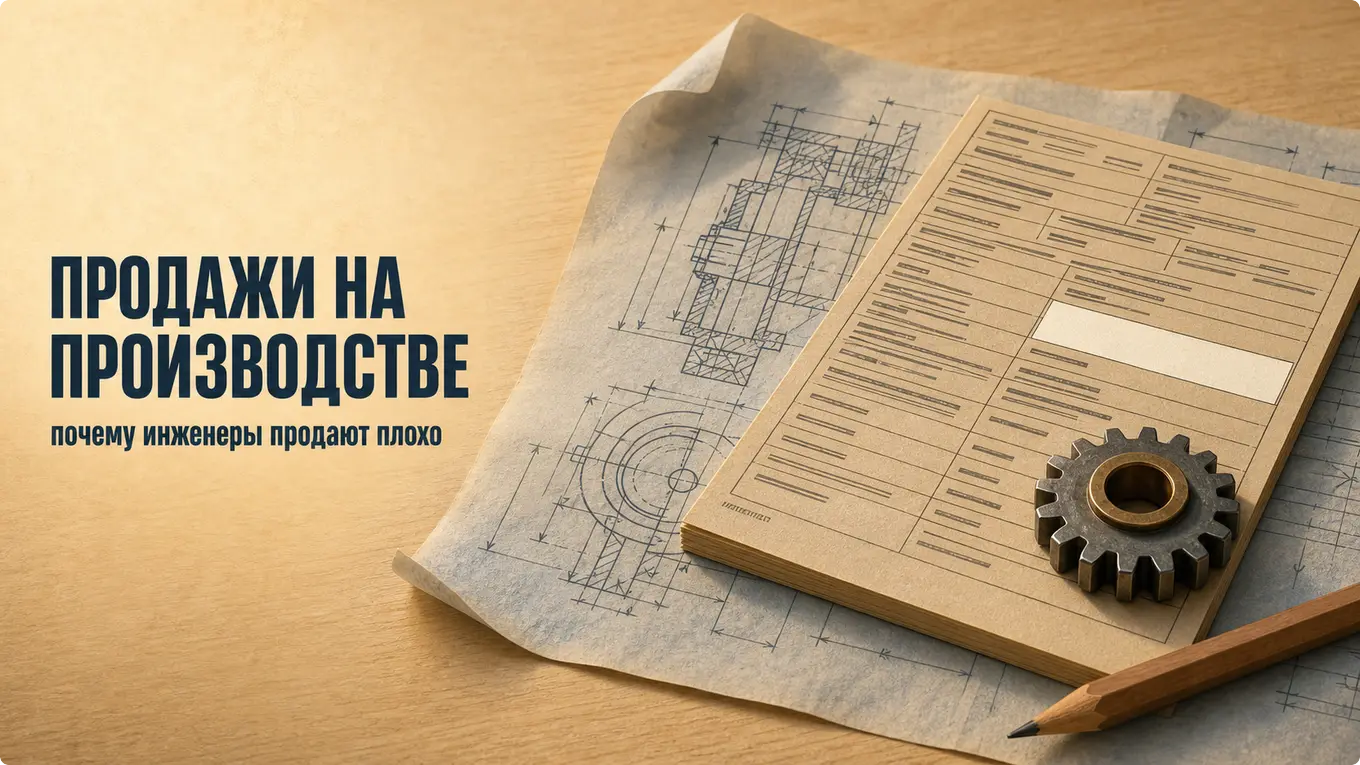 Бланк заказа с незаполненной графой срока лежит поверх технического чертежа, угол придавлен стальной шестернёй